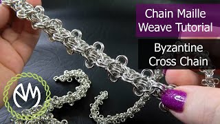 Chain Maille Tutorial  Byzantine Cross Chain Weave [upl. by Garrick485]