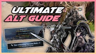 COMPLETE ALT CHARACTER GUIDE  KNOWLEDGE TRANSFER STRONGHOLD HONING BOOST AND MORE  LOST ARK [upl. by Omle409]