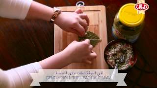 Roll Vine Leaves in No Time  لف ورق العنب بطريقة سريعة [upl. by Ahsat]