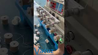 Vacuz 6 Spindles Semi Automatic Transformer Bobbin Coil Hemp Cordage Needle Winding Machine For Sale [upl. by Ahsienor977]