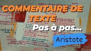 Commentaire de texte  méthodologie  Aristote  quotTraité de lâmequot  Le toucher [upl. by Savart]