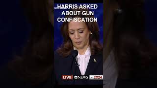 Harris Asked About Gun Confiscation at Debate She Ignores It news [upl. by Bracci475]