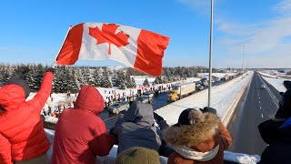 Le «Convoi de la liberté» passe par la région de Québec [upl. by Alcus494]