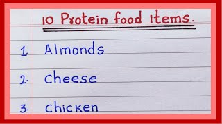 Protein Food items  10 Protein Food items name  Body building food  in English [upl. by Namzed2]