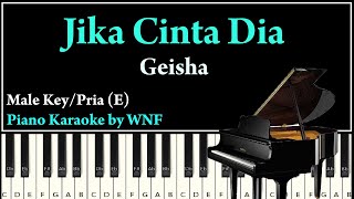 GEISHA  Jika Cinta Dia Piano Karaoke Versi Pria  Synthesia Iringan Piano [upl. by Ireva267]