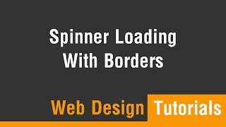 Arabic Tutorials  Create Spinner Loading With Borders [upl. by Shute]