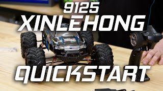 Xinlehong 110 9125 Sprint RC Monster Truck Quick Start Guide [upl. by Arehs]