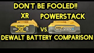 Powerstack vs XR Dont be fooled DeWalt battery comparison [upl. by Sirtimed997]