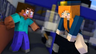 Police Alex made Steves journey more interesting Alex and Steve Story  Minecraft Animation [upl. by Pears]