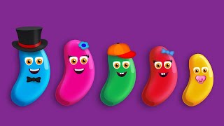 The Finger Family Jelly Bean Family Nursery Rhyme  Jelly Bean Finger Family Songs [upl. by Modestia]