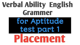 Verbal Ability Full Concept in Hindi for Aptitude part 1  Job Placement Aptitude Series 📚🔥 [upl. by Ahtiuqal]