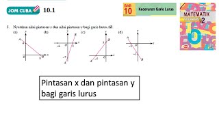 KSSM Matematik Tingkatan 2 Bab 10 Kecerunan garis lurus jom cuba 101 no5 tingkatan 2 buku teks [upl. by Ettennaj]