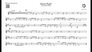 How to play Silent night Baritone Saxophone christmas carol song [upl. by Anayd263]