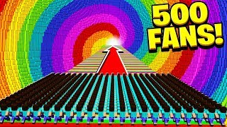 500 FANS vs WORLDS BIGGEST RAINBOW DROPPER [upl. by Burleigh]