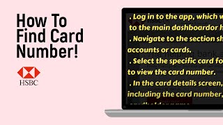How to Find Card Number in HSBC App easy [upl. by Castorina917]