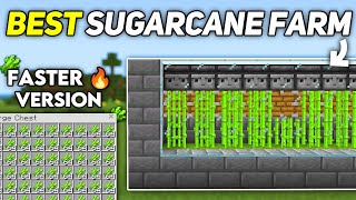 NEW FASTER SUGARCANE FARM in 121  Minecraft Bedrock amp Java [upl. by Chlori]