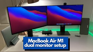 MacBook Air M1 dual monitor setup with DisplayLink  Dixon talks tech [upl. by Jessabell]