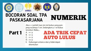 SERI TPA Pascasarjana 1 Numerik Kuantitas Hubungan antara x dan y [upl. by Hayalat]