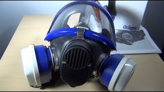 Dräger Xplore 5500 Full Face Gas Chemical Mask unpacking [upl. by Kippar]