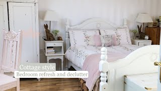 Spring master bedroom refresh decorate and declutter with me [upl. by Atsahs]