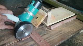 Homemade Sliding Miter Saw With Angle Grinder Membuat Gergaji Dorong dengan Mesin Gerinda [upl. by Aiblis]