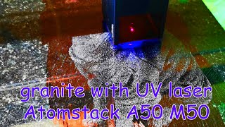 Engraving on granite with Atomstack A5 M50 laser [upl. by Ased]