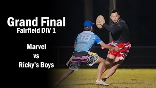 Grand Finals Div 1 Mens  Marvel vs Rickys Boys  Fairfield Oztag [upl. by Ardyaf87]