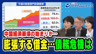 【中国経済崩壊の始まりか】膨張する借金…債務危機は 岡嵜久実子×柯隆×江藤名保子 2024214放送＜前編＞ [upl. by Yaresed]