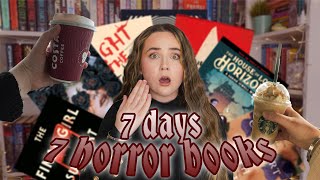 reading 7 horror books in 7 days trying 7 coffees 😱🩸 [upl. by Balfore]