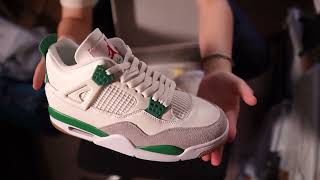 best cnFashion shoes Unboxing  Jordan 4 Retro SB Pine Green [upl. by Minda]