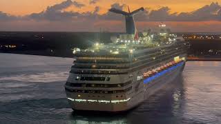 Carnival Glory coming into Port Canaveral Florida [upl. by Refiffej292]