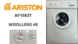 Ariston AF1083T Washing Machine  15 Woollens 40 [upl. by Radford291]