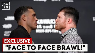 BREAKING David Benavidez Confronts Canelo Alvarez FACE TO FACE for a Brawl [upl. by Minetta]