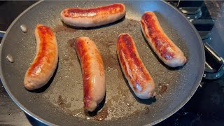 How To Cook Brats On The Stove  Juiciest Pan Fried Bratwurst Recipe [upl. by Anastasius]