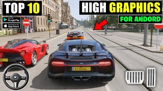 Top 10 OPEN WORLD Car Games Like Forza Horizon For Android  Open World Car Games [upl. by Enitsud]