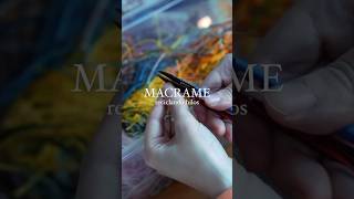 Macrame reciclando hilos para tejer una pulsera 📣 Tejido Asmr diy macrame crafts [upl. by Vogeley435]