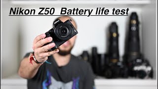 Nikon Z50 Battery life test Stills and Video [upl. by Merrily]