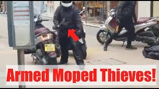 Motorcycle Theft  Moped Thieves Compilation UK 2018 [upl. by Nagaem]