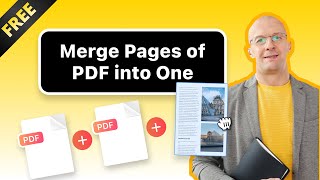 How to Merge Pages of PDF into One  Combine PDF [upl. by Naejamron]