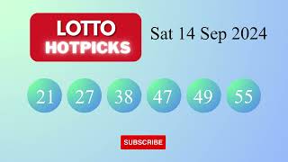 LottoHotPicks Draw Results on Sat 14 Sep 2024 The National Lottery UK [upl. by Rawlinson]