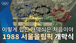 올림픽공식 전설의 스카이 다이빙 오륜을 아시나요｜1988 서울 올림픽 개막식 손에 손 잡고  ♪｜올림픽풀영상 [upl. by Joela]