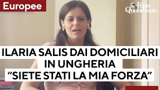 Il primo messaggio di Ilaria Salis dai domiciliari in Ungheria quotSiete stati la mia forzaquot [upl. by Carola]