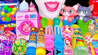 ASMR RAINBOW CANDY 다양한 캔디 먹방 TOY CANDY BOTTLE POP LOLLIPOP CHEWING GUM 장난감 사탕 보틀팝 롤리팝 MUKBANG [upl. by Coleville141]