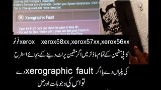 xerox 58xx57xx56xx all modelsxerographic fault and black sopts sign on printing error solution [upl. by Notxam]