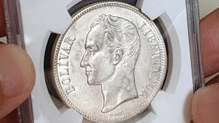 1935 Venezuela 5 Bolívares NGC MS64 [upl. by Annaxor]