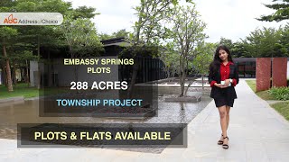 Embassy Springs Bangalore  🏡 Villa Plots in Devanahalli  2 BHK Sample Flat 👌🏼 Walkthrough [upl. by Idrahs]