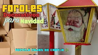 Transforma cajas de cartón en Farol navideño de pedestal [upl. by Loats875]