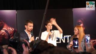 Divergent Tour Atlanta Red Carpet  Shailene Woodley Theo James Beat Box [upl. by Yanrahc960]