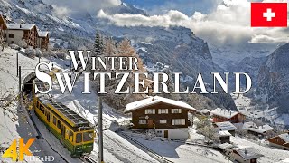 Winter Switzerland 4K Ultra HD • Stunning Footage Scenic Relaxation Film with Calming Music [upl. by Stephenson924]