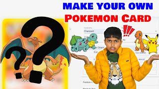 How to Make Your Own Pokemon Card  Pokemon Card making  Sparsh Hacks [upl. by Nesahc]